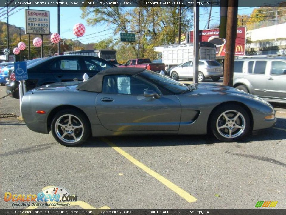 2003 Chevrolet Corvette Convertible Medium Spiral Gray Metallic / Black Photo #7