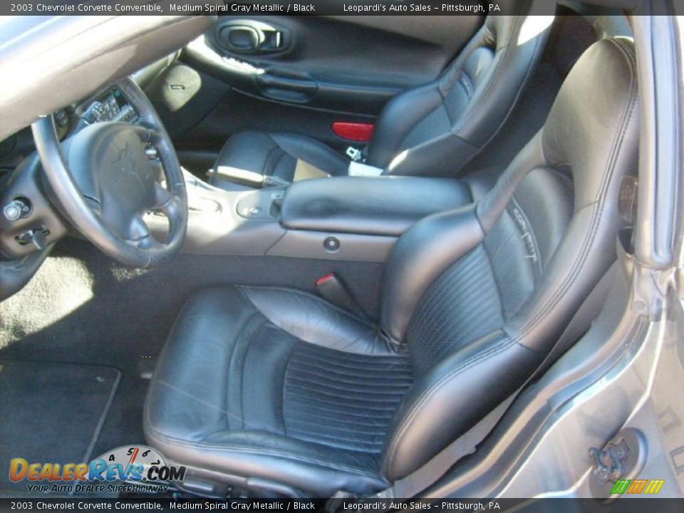 Black Interior - 2003 Chevrolet Corvette Convertible Photo #10