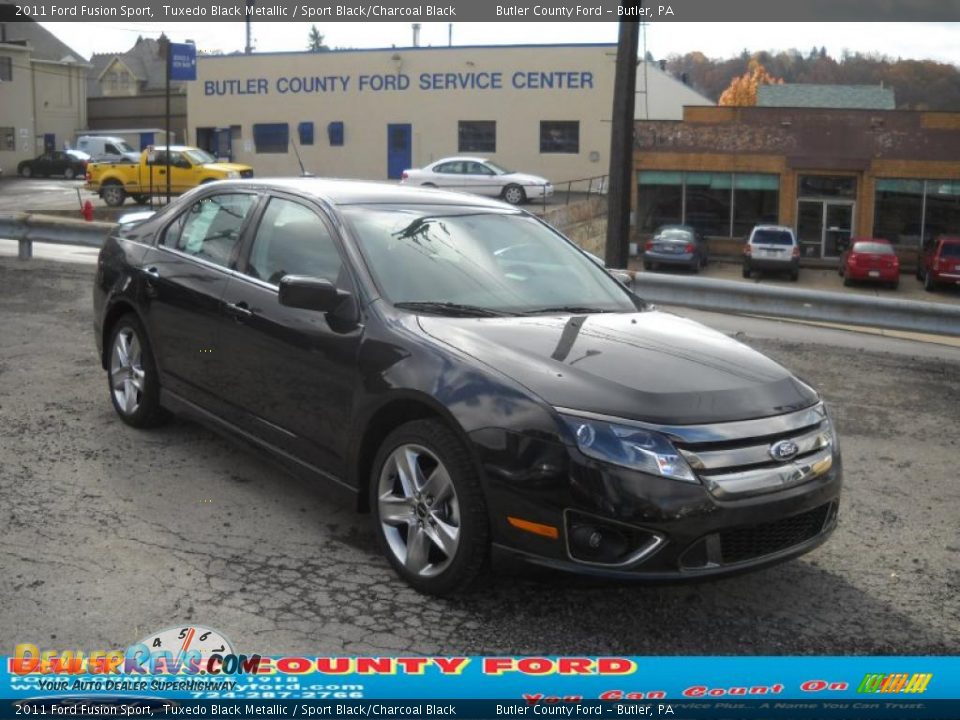 2011 Ford Fusion Sport Tuxedo Black Metallic / Sport Black/Charcoal Black Photo #1