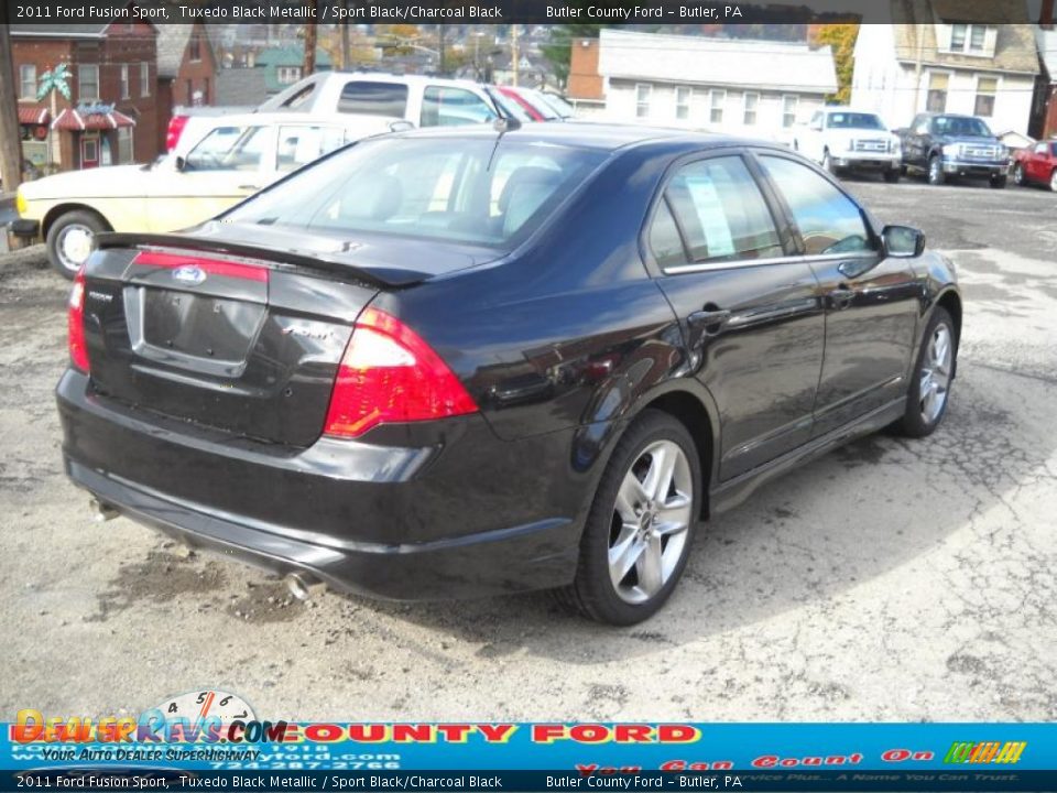 2011 Ford Fusion Sport Tuxedo Black Metallic / Sport Black/Charcoal Black Photo #3