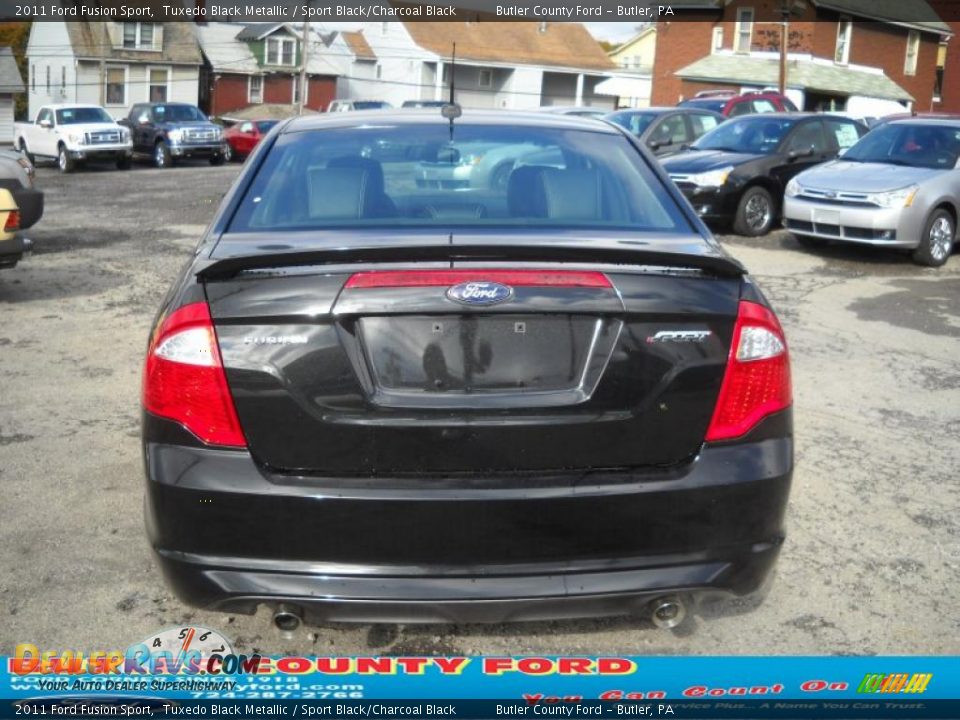 2011 Ford Fusion Sport Tuxedo Black Metallic / Sport Black/Charcoal Black Photo #4