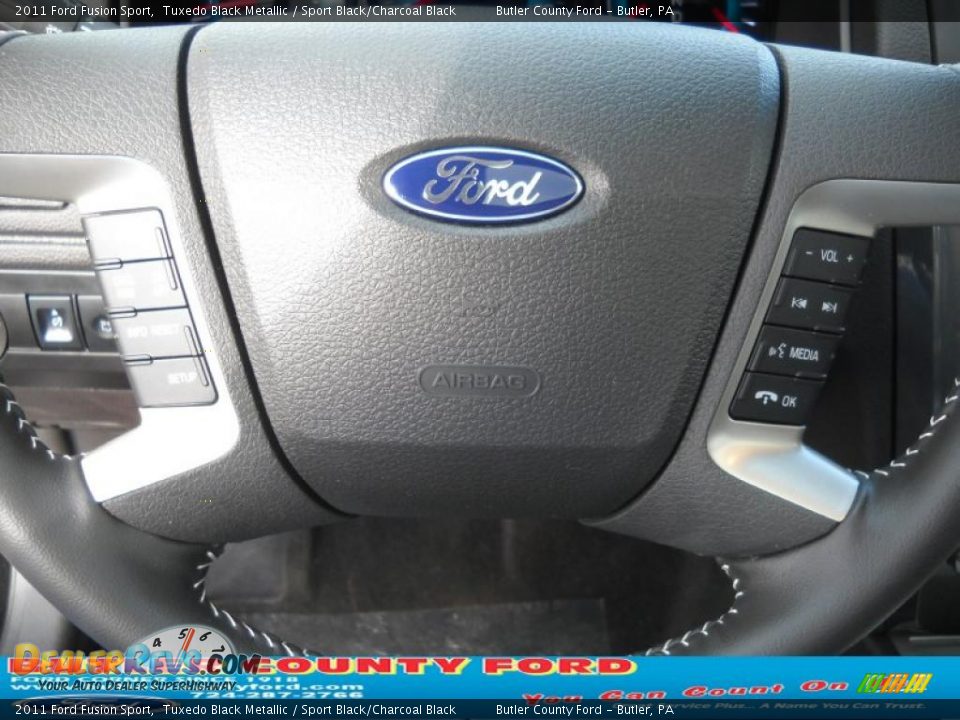 2011 Ford Fusion Sport Tuxedo Black Metallic / Sport Black/Charcoal Black Photo #24