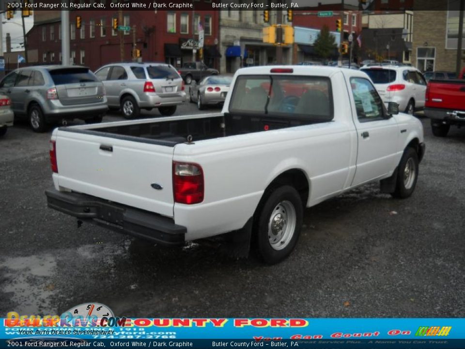 2001 Ford Ranger XL Regular Cab Oxford White / Dark Graphite Photo #2