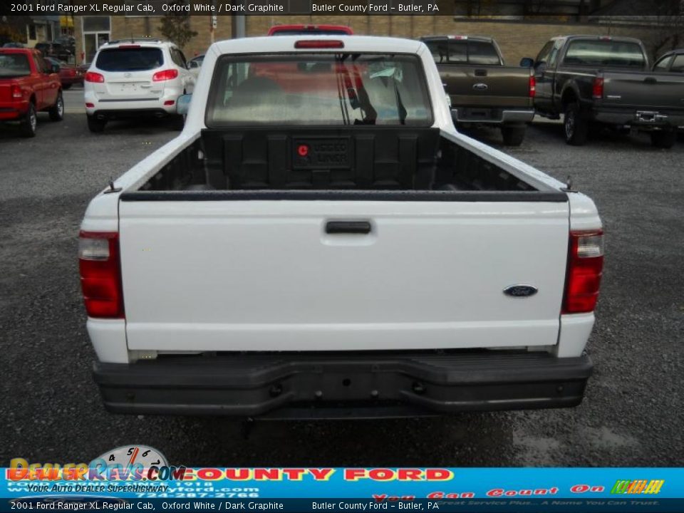 2001 Ford Ranger XL Regular Cab Oxford White / Dark Graphite Photo #3