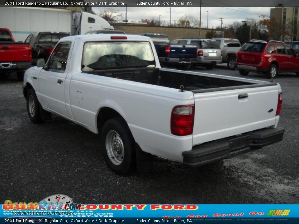 2001 Ford Ranger XL Regular Cab Oxford White / Dark Graphite Photo #5