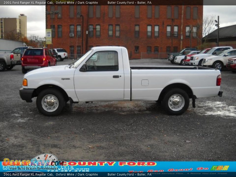 2001 Ford Ranger XL Regular Cab Oxford White / Dark Graphite Photo #6