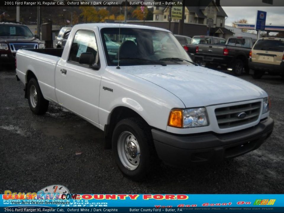 2001 Ford Ranger XL Regular Cab Oxford White / Dark Graphite Photo #18