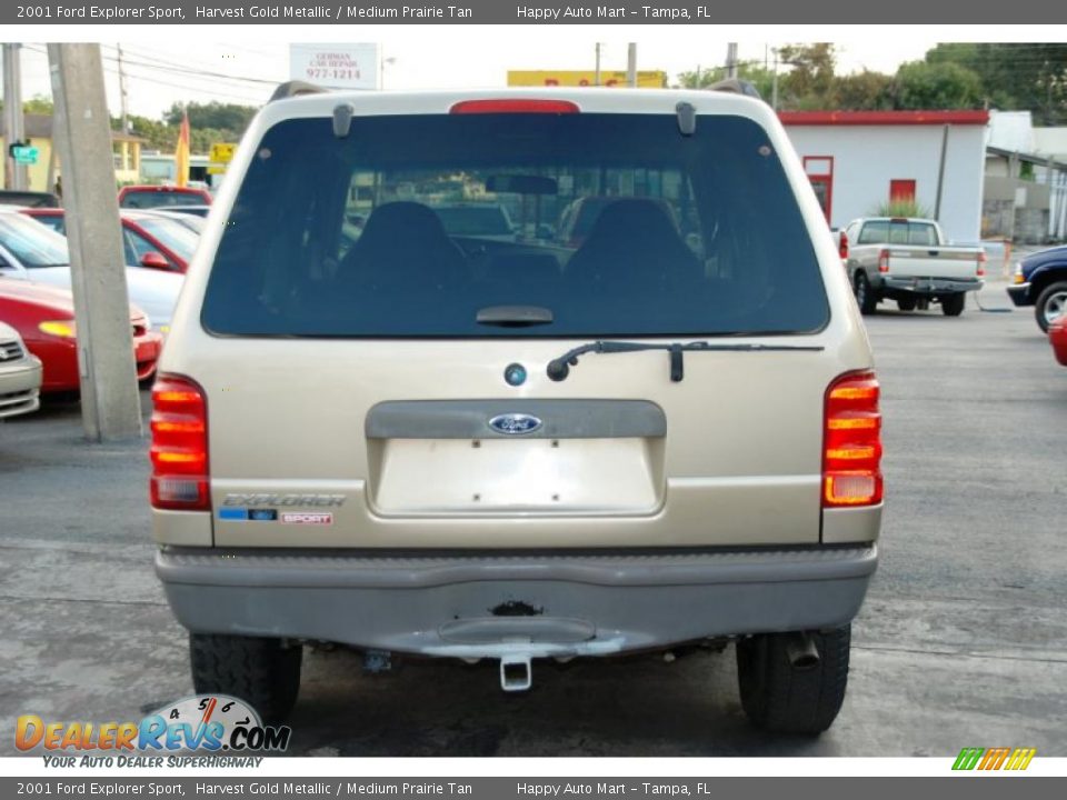 2001 Ford Explorer Sport Harvest Gold Metallic / Medium Prairie Tan Photo #6