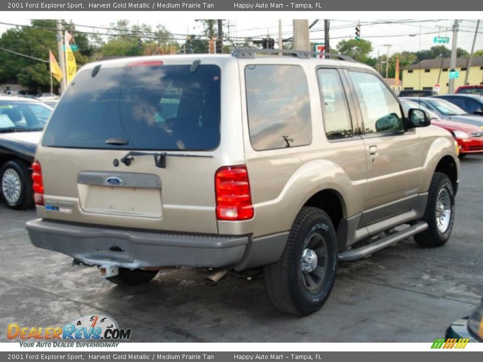 2001 Ford Explorer Sport Harvest Gold Metallic / Medium Prairie Tan Photo #7