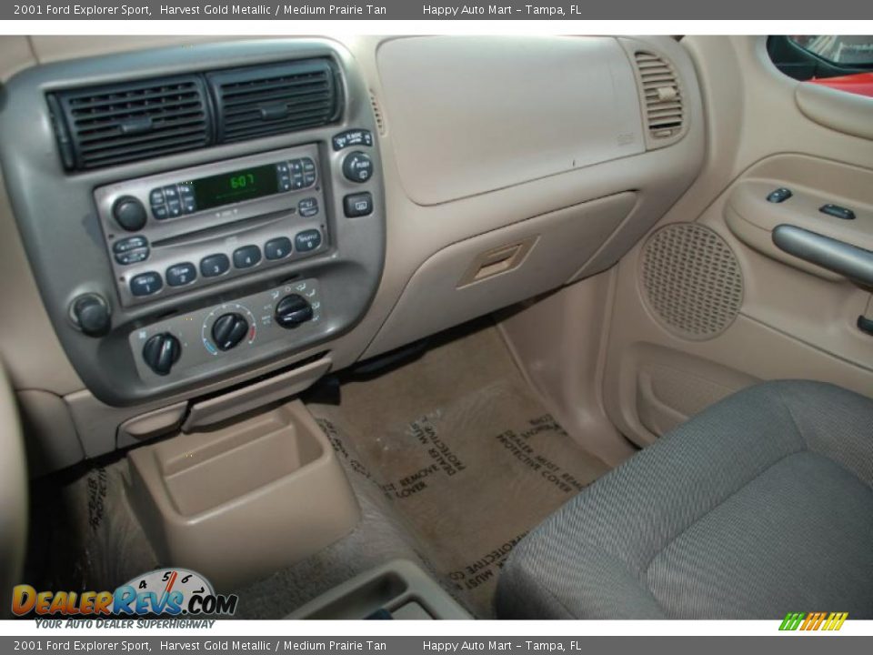 2001 Ford Explorer Sport Harvest Gold Metallic / Medium Prairie Tan Photo #13