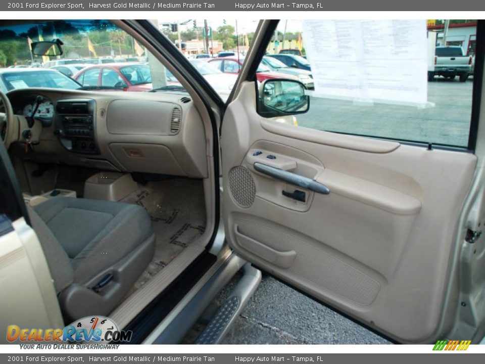 2001 Ford Explorer Sport Harvest Gold Metallic / Medium Prairie Tan Photo #14