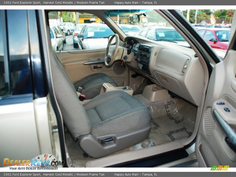 2001 Ford Explorer Sport Harvest Gold Metallic / Medium Prairie Tan Photo #16