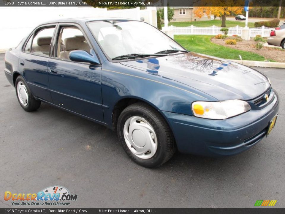 1998 Toyota Corolla LE Dark Blue Pearl / Gray Photo #5