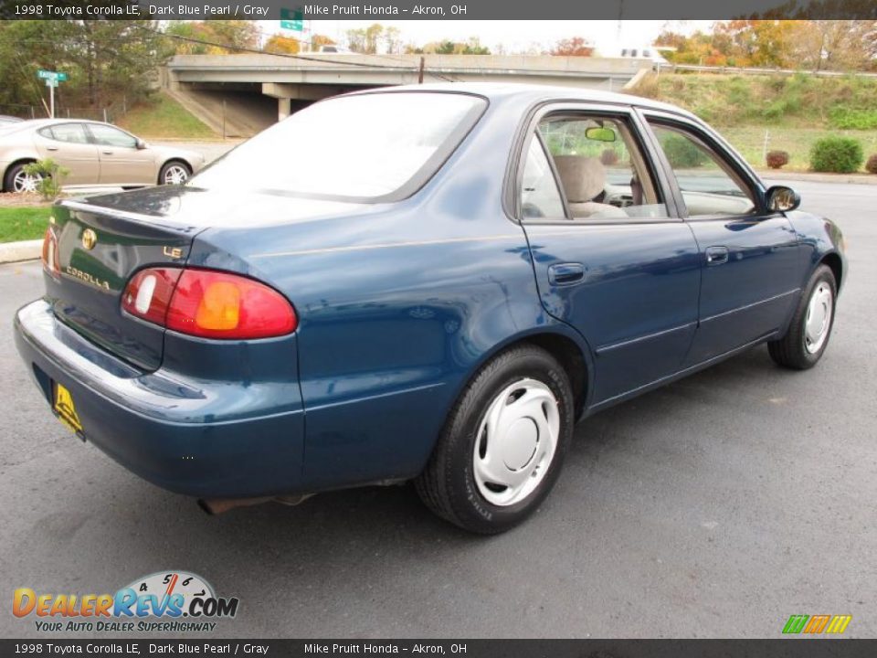 1998 Toyota Corolla LE Dark Blue Pearl / Gray Photo #7