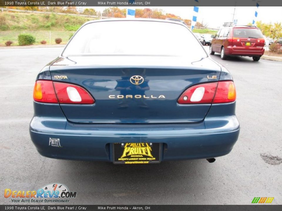 1998 Toyota Corolla LE Dark Blue Pearl / Gray Photo #8