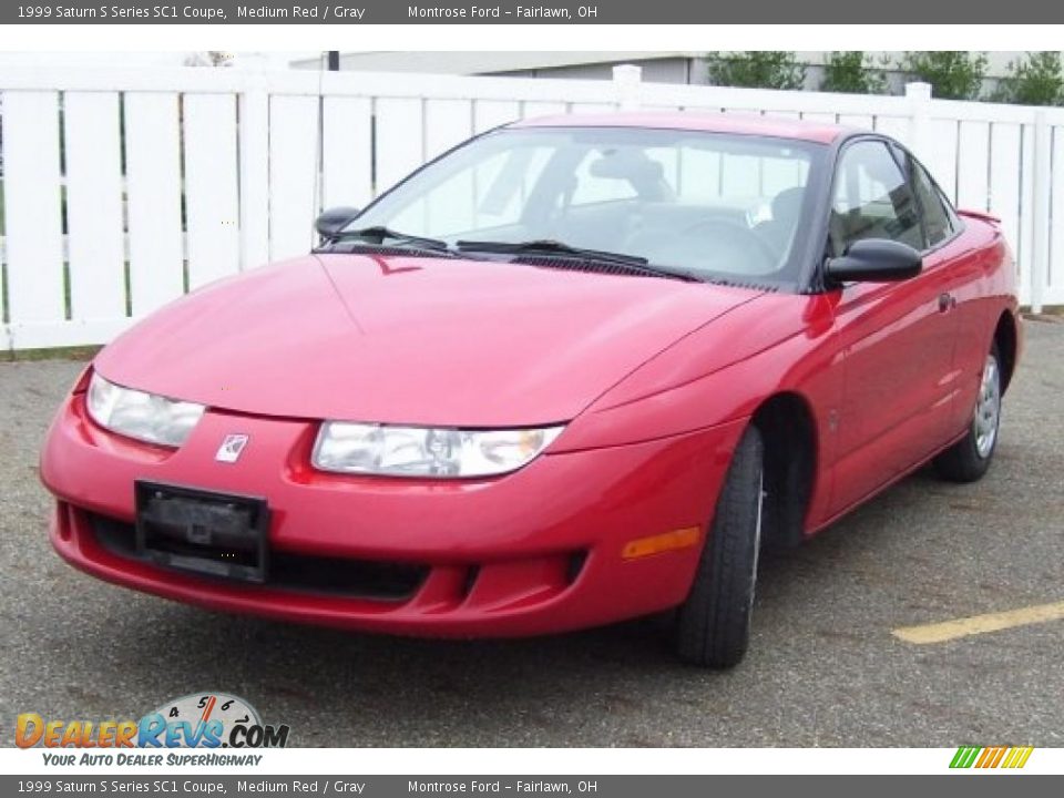 1999 Saturn S Series SC1 Coupe Medium Red / Gray Photo #1