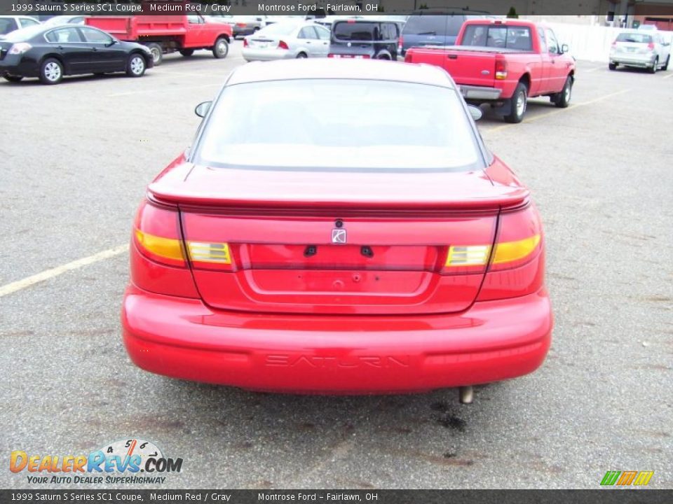 1999 Saturn S Series SC1 Coupe Medium Red / Gray Photo #3