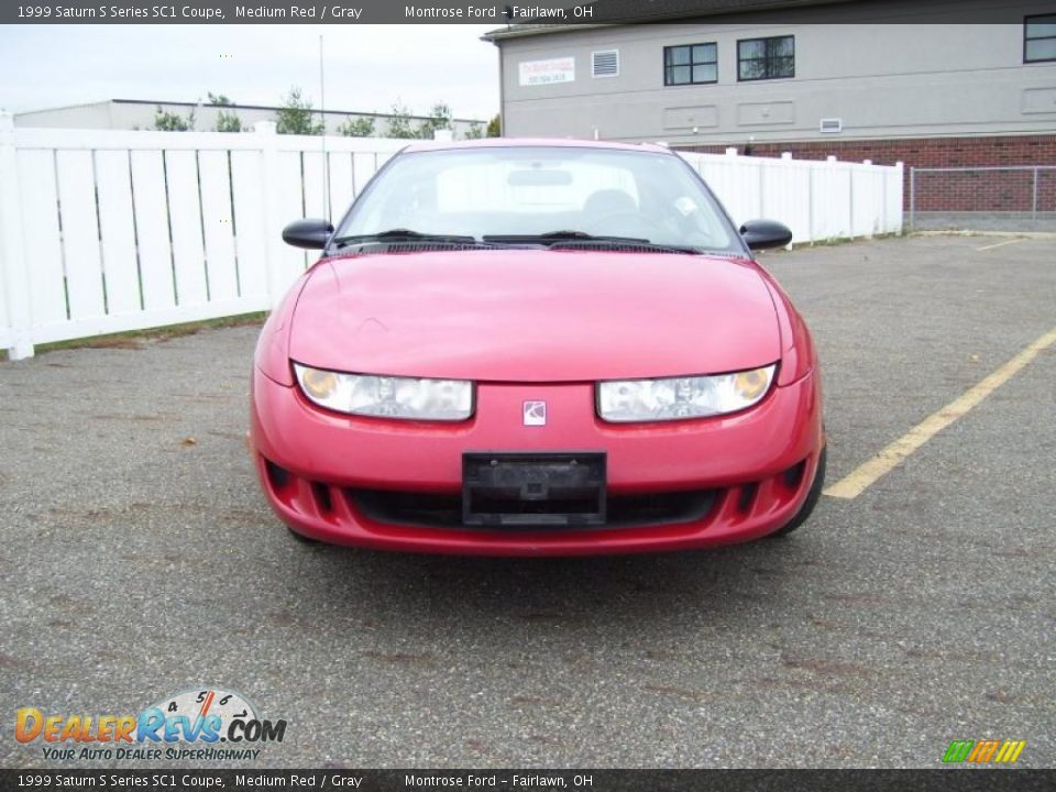 1999 Saturn S Series SC1 Coupe Medium Red / Gray Photo #6