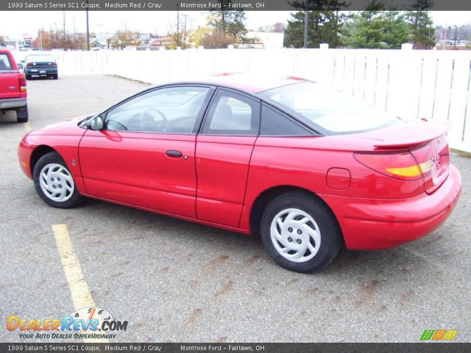 1999 Saturn S Series SC1 Coupe Medium Red / Gray Photo #7