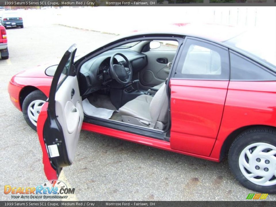 1999 Saturn S Series SC1 Coupe Medium Red / Gray Photo #9