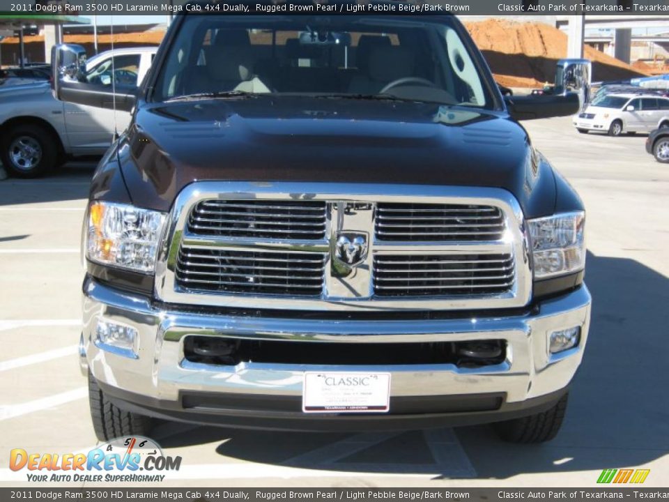 2011 Dodge Ram 3500 HD Laramie Mega Cab 4x4 Dually Rugged Brown Pearl / Light Pebble Beige/Bark Brown Photo #8