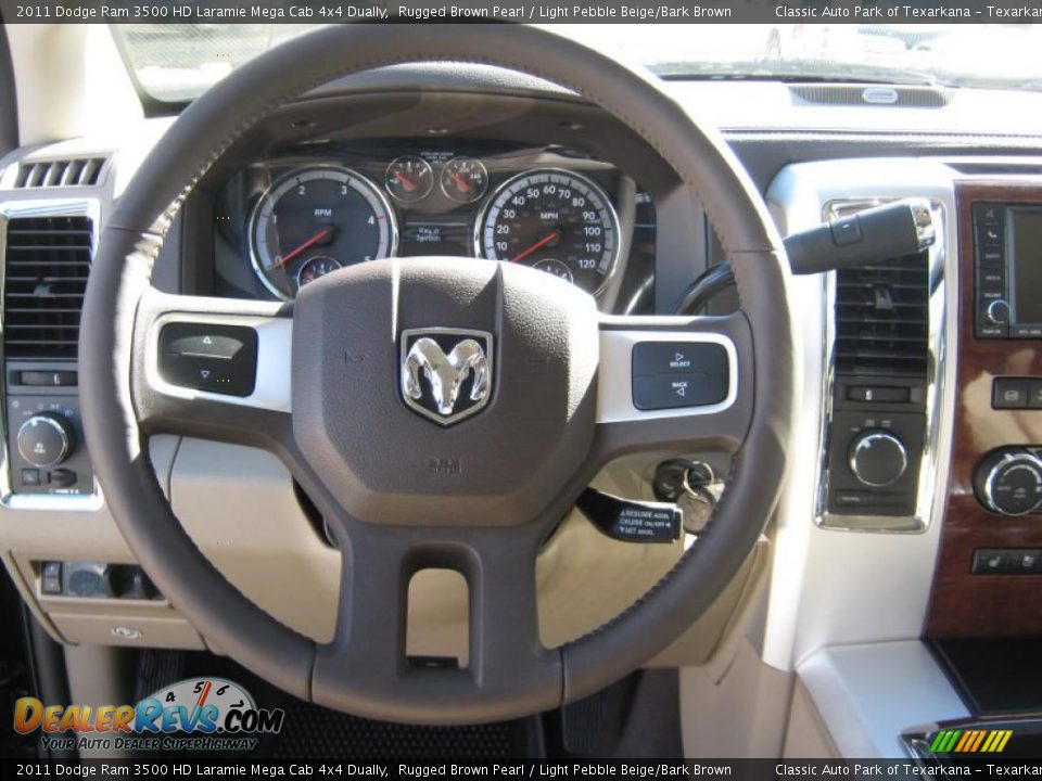 2011 Dodge Ram 3500 HD Laramie Mega Cab 4x4 Dually Steering Wheel Photo #10
