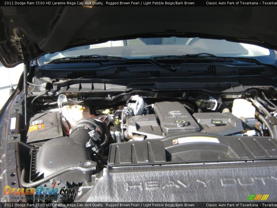 2011 Dodge Ram 3500 HD Laramie Mega Cab 4x4 Dually Rugged Brown Pearl / Light Pebble Beige/Bark Brown Photo #27