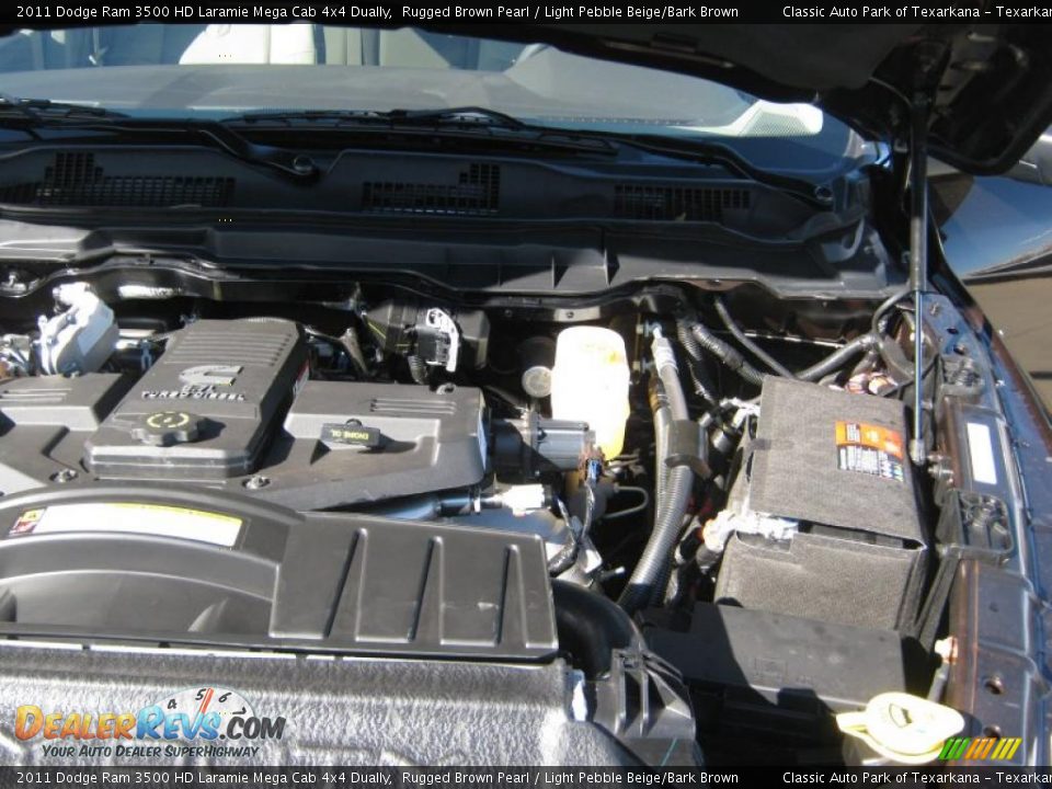 2011 Dodge Ram 3500 HD Laramie Mega Cab 4x4 Dually Rugged Brown Pearl / Light Pebble Beige/Bark Brown Photo #28