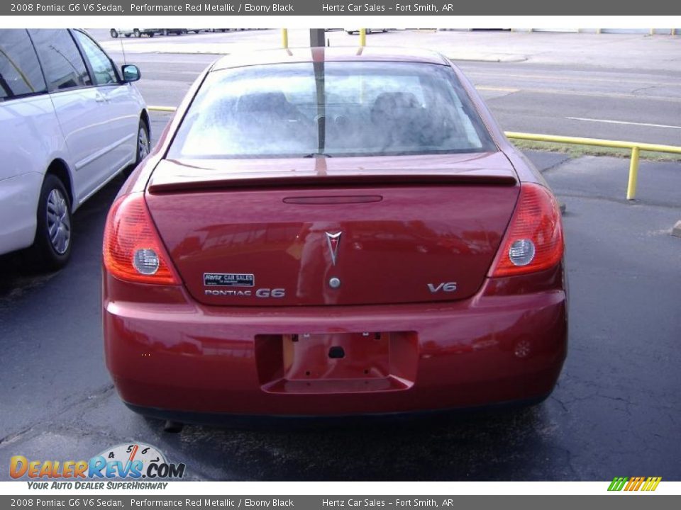 2008 Pontiac G6 V6 Sedan Performance Red Metallic / Ebony Black Photo #3