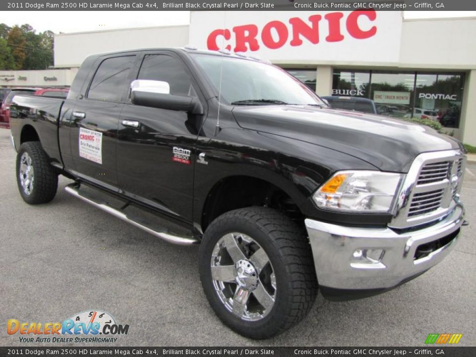 2011 Dodge Ram 2500 HD Laramie Mega Cab 4x4 Brilliant Black Crystal Pearl / Dark Slate Photo #1