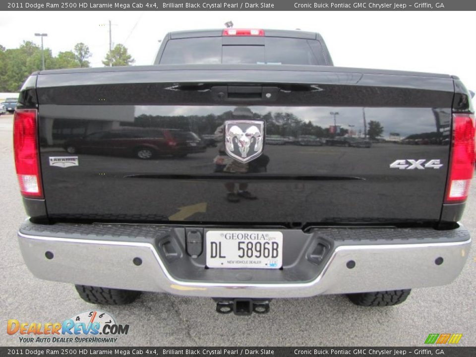 2011 Dodge Ram 2500 HD Laramie Mega Cab 4x4 Brilliant Black Crystal Pearl / Dark Slate Photo #6