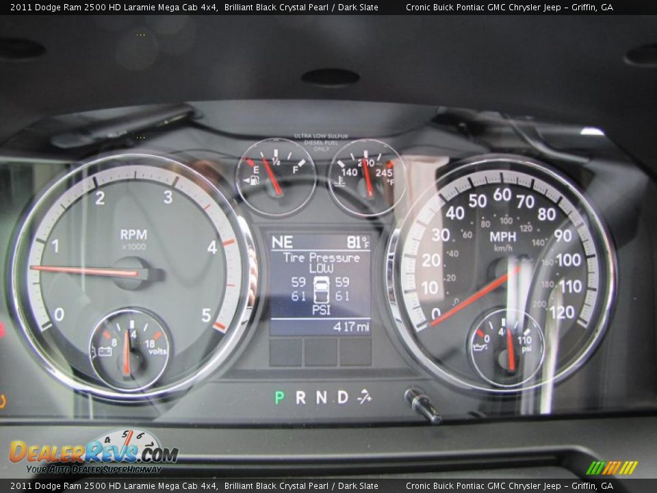2011 Dodge Ram 2500 HD Laramie Mega Cab 4x4 Gauges Photo #14