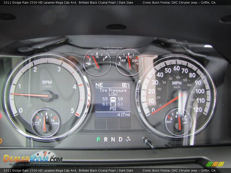 2011 Dodge Ram 2500 HD Laramie Mega Cab 4x4 Gauges Photo #14