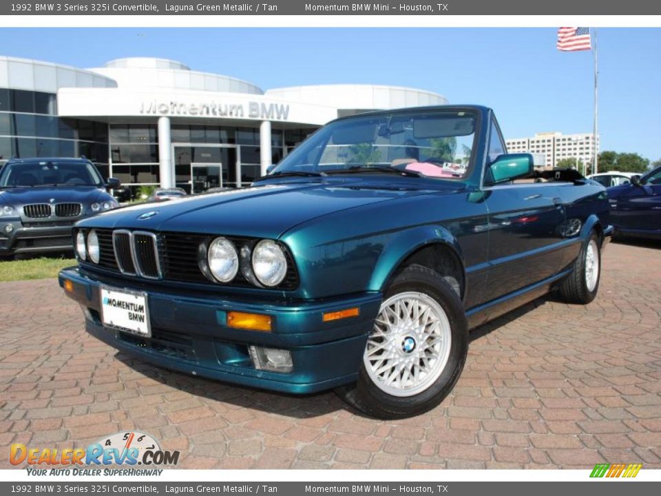 1992 BMW 3 Series 325i Convertible Laguna Green Metallic / Tan Photo #1