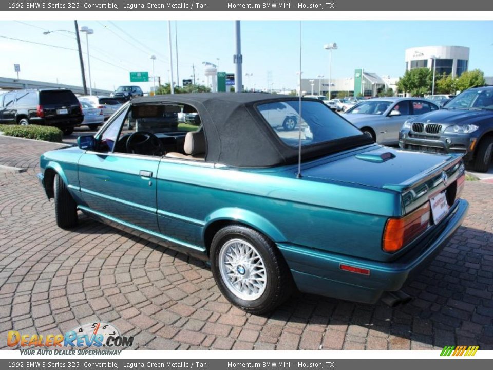 1992 BMW 3 Series 325i Convertible Laguna Green Metallic / Tan Photo #3