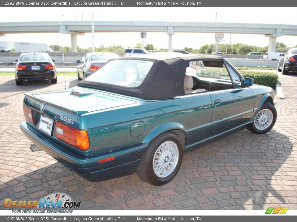 1992 BMW 3 Series 325i Convertible Laguna Green Metallic / Tan Photo #5