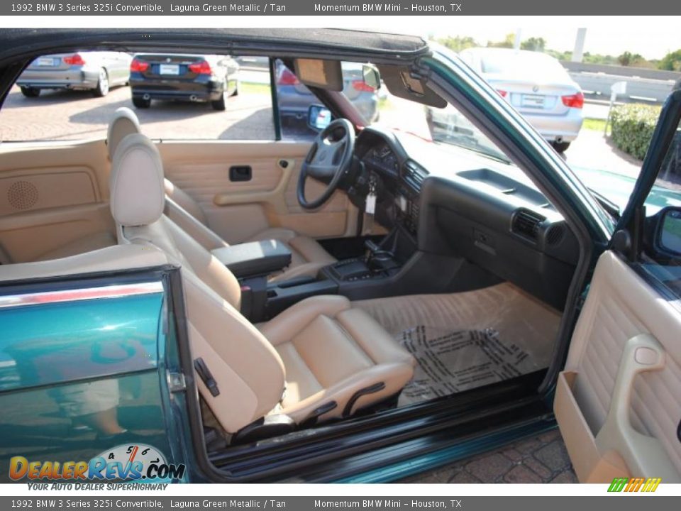 1992 BMW 3 Series 325i Convertible Laguna Green Metallic / Tan Photo #9