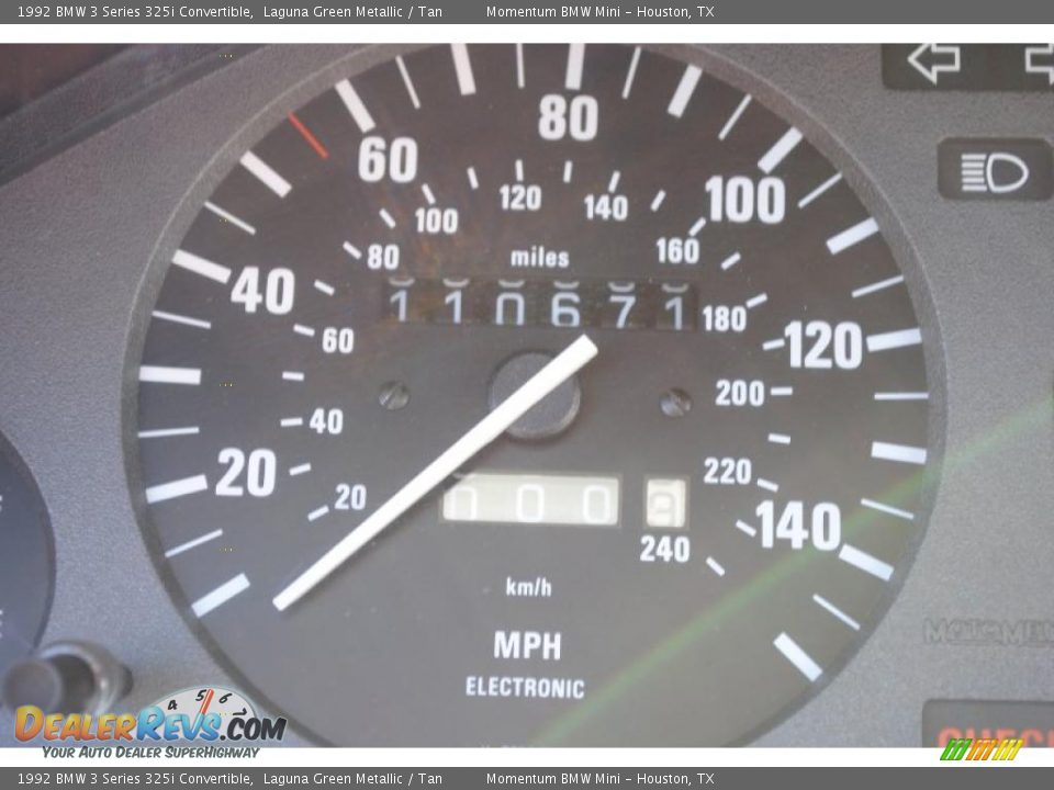 1992 BMW 3 Series 325i Convertible Laguna Green Metallic / Tan Photo #17