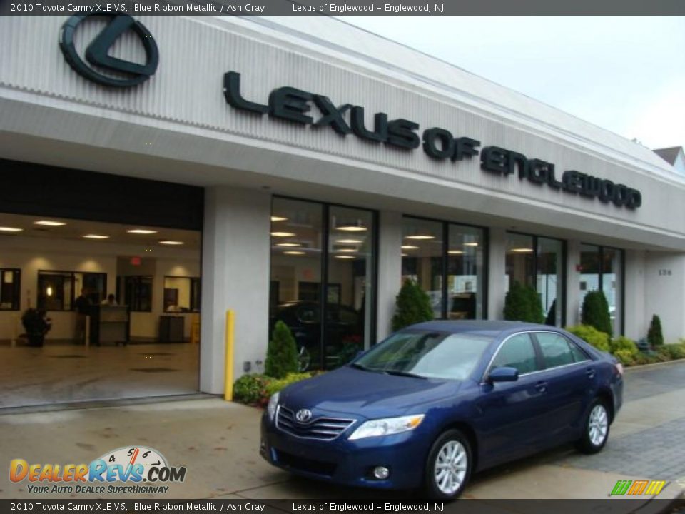 2010 Toyota Camry XLE V6 Blue Ribbon Metallic / Ash Gray Photo #1