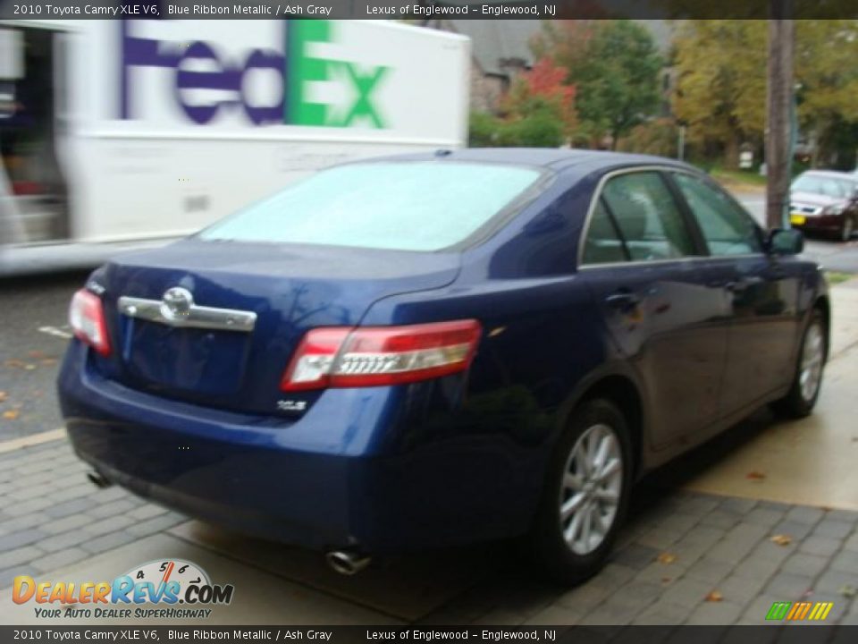 2010 Toyota Camry XLE V6 Blue Ribbon Metallic / Ash Gray Photo #4