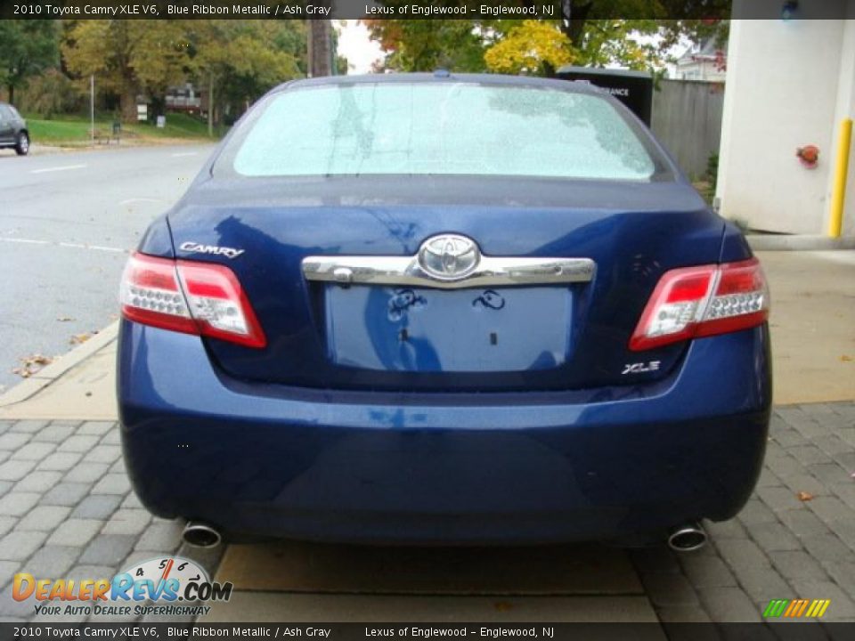 2010 Toyota Camry XLE V6 Blue Ribbon Metallic / Ash Gray Photo #5