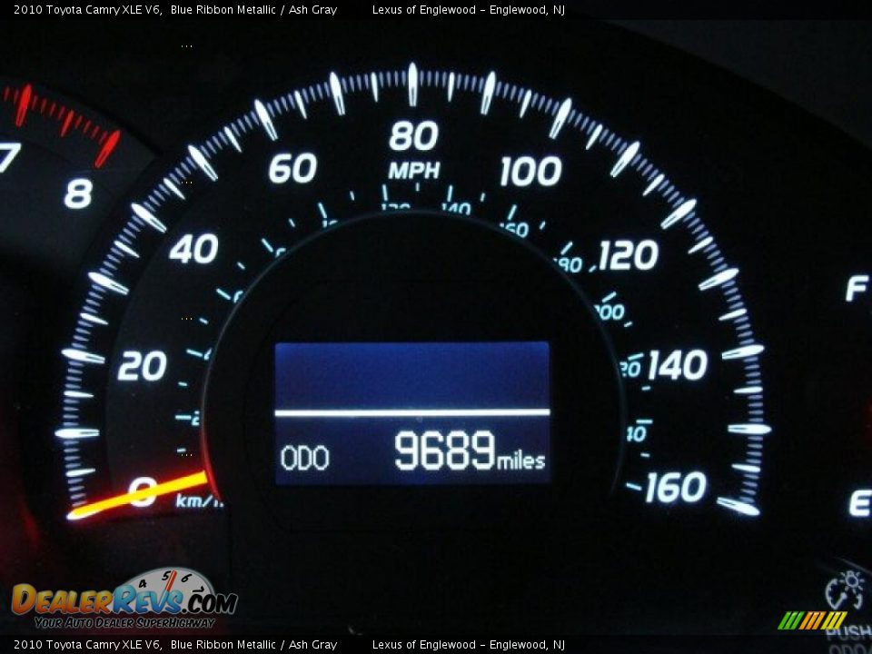 2010 Toyota Camry XLE V6 Blue Ribbon Metallic / Ash Gray Photo #10