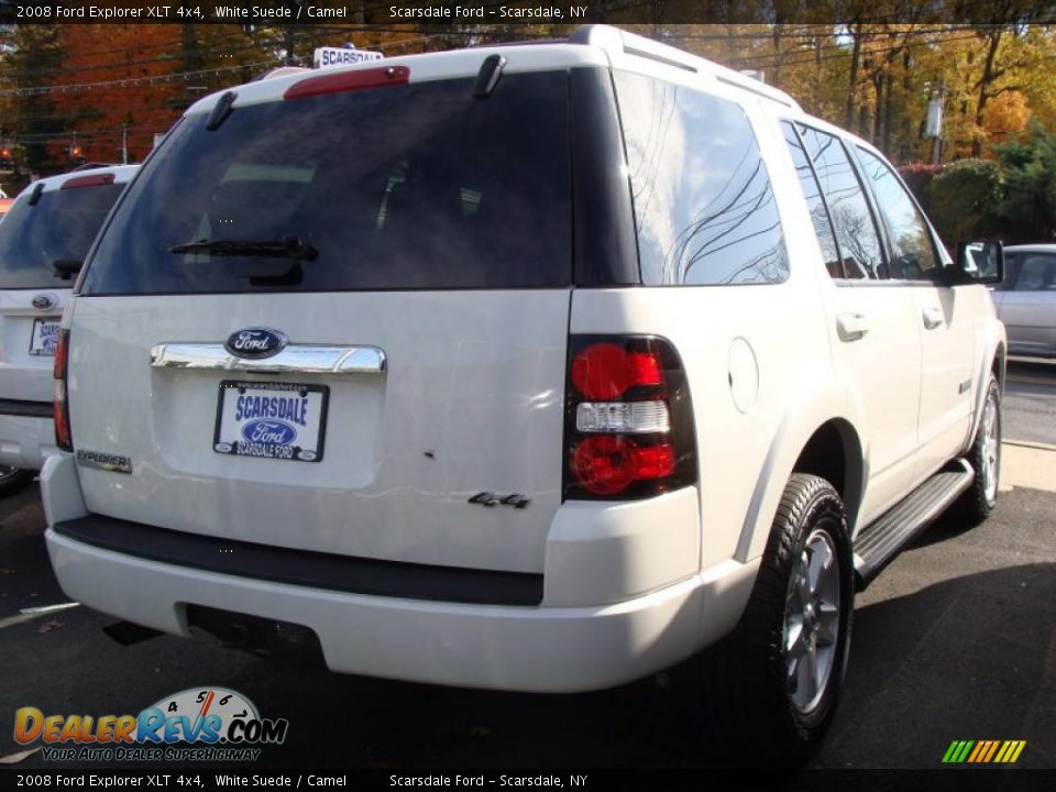 2008 Ford Explorer XLT 4x4 White Suede / Camel Photo #5