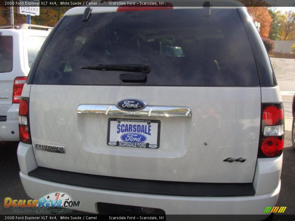 2008 Ford Explorer XLT 4x4 White Suede / Camel Photo #6