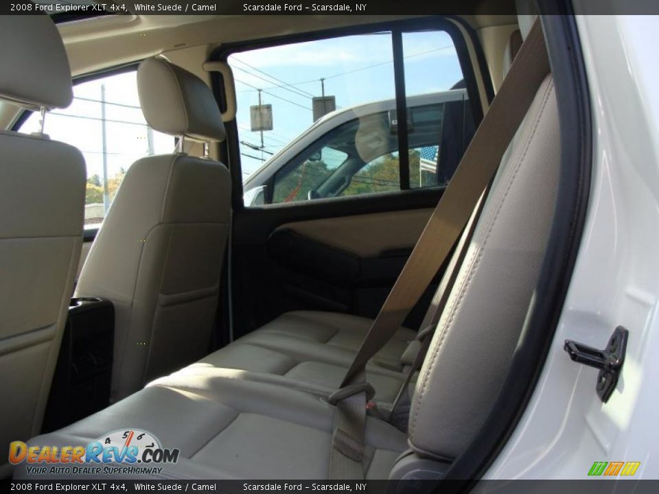 2008 Ford Explorer XLT 4x4 White Suede / Camel Photo #10