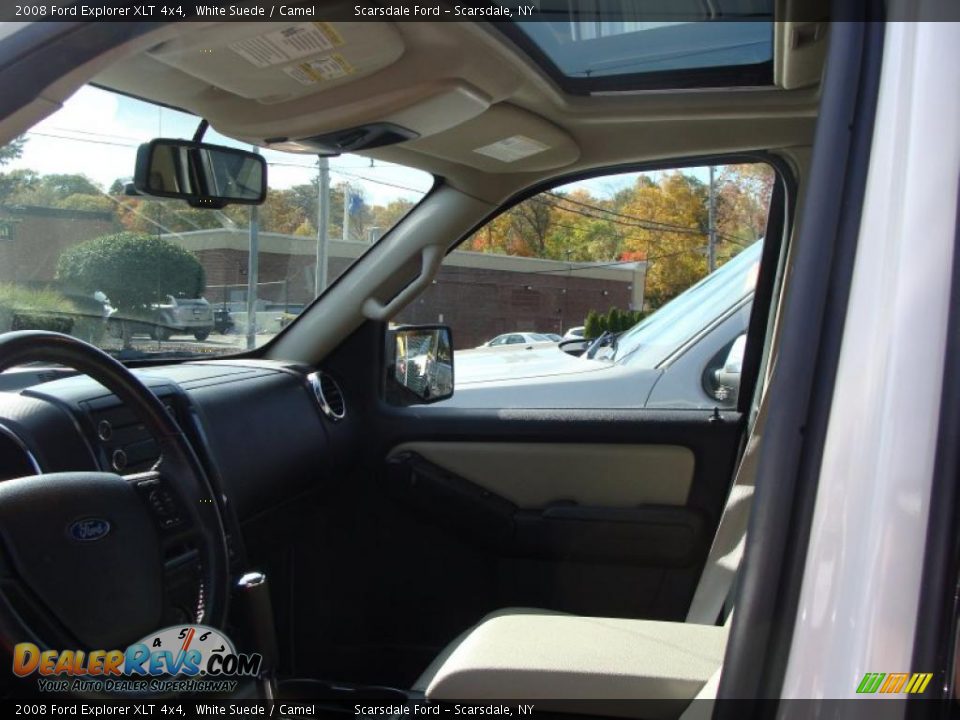 2008 Ford Explorer XLT 4x4 White Suede / Camel Photo #15