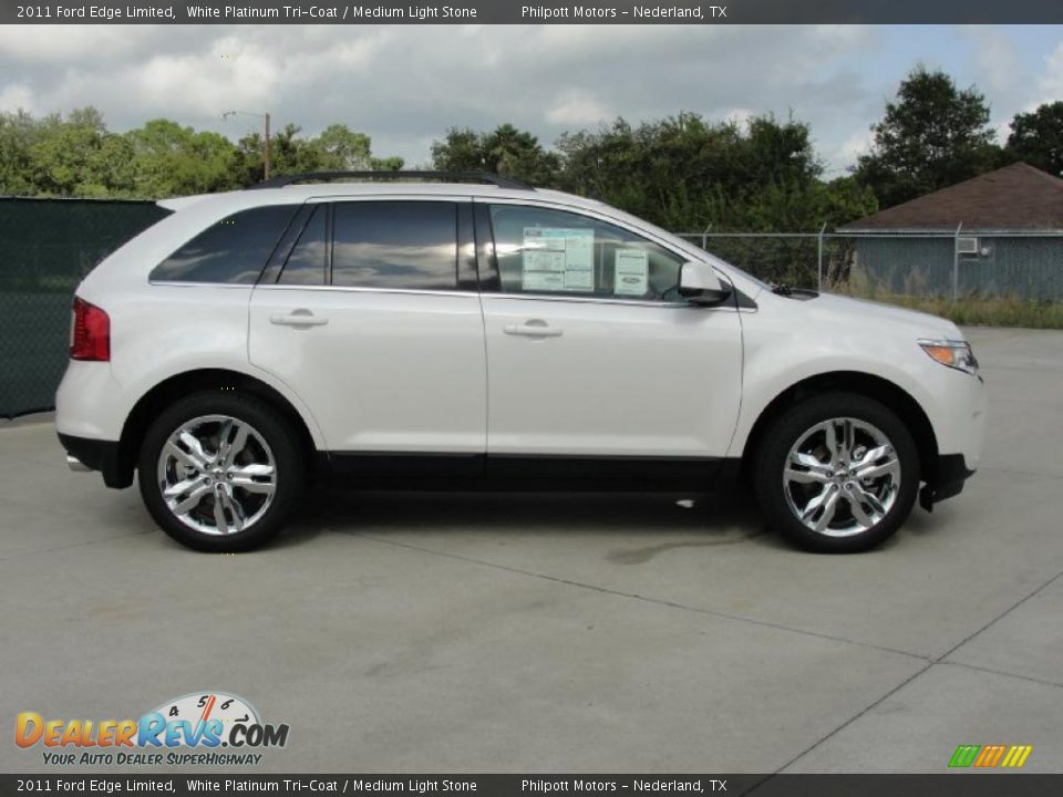 2011 Ford Edge Limited White Platinum Tri-Coat / Medium Light Stone Photo #2