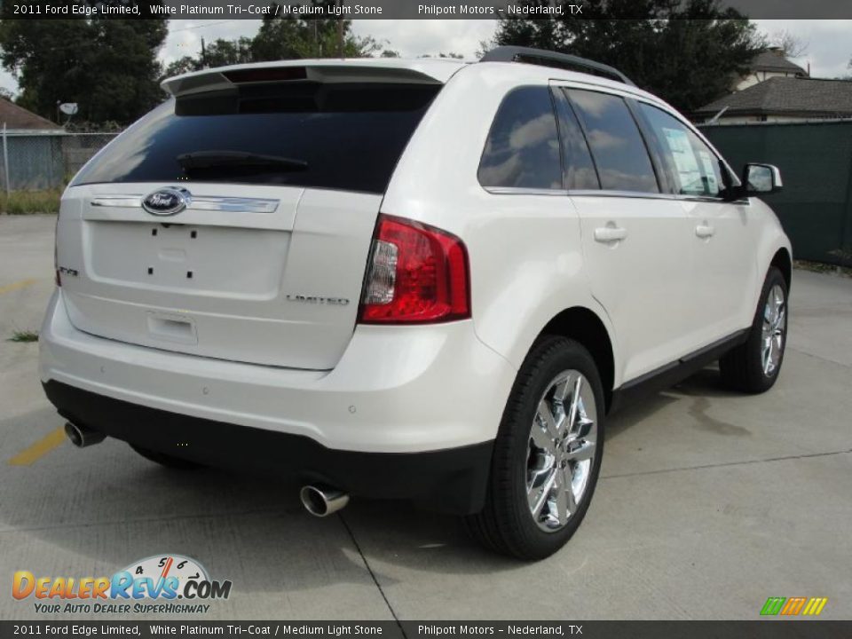 2011 Ford Edge Limited White Platinum Tri-Coat / Medium Light Stone Photo #3