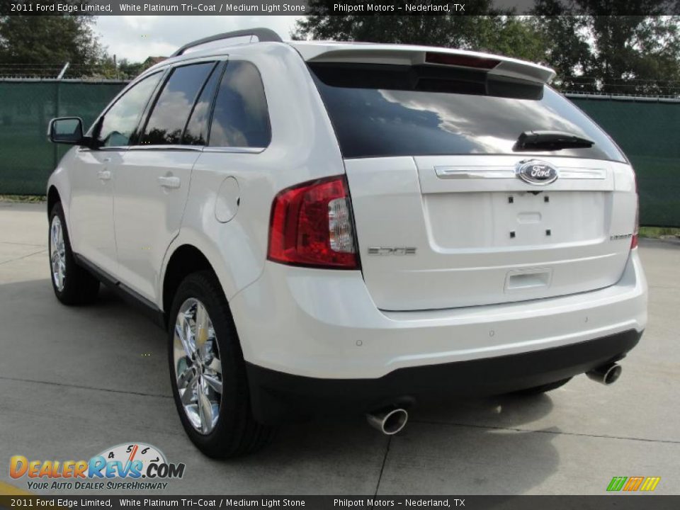 2011 Ford Edge Limited White Platinum Tri-Coat / Medium Light Stone Photo #5