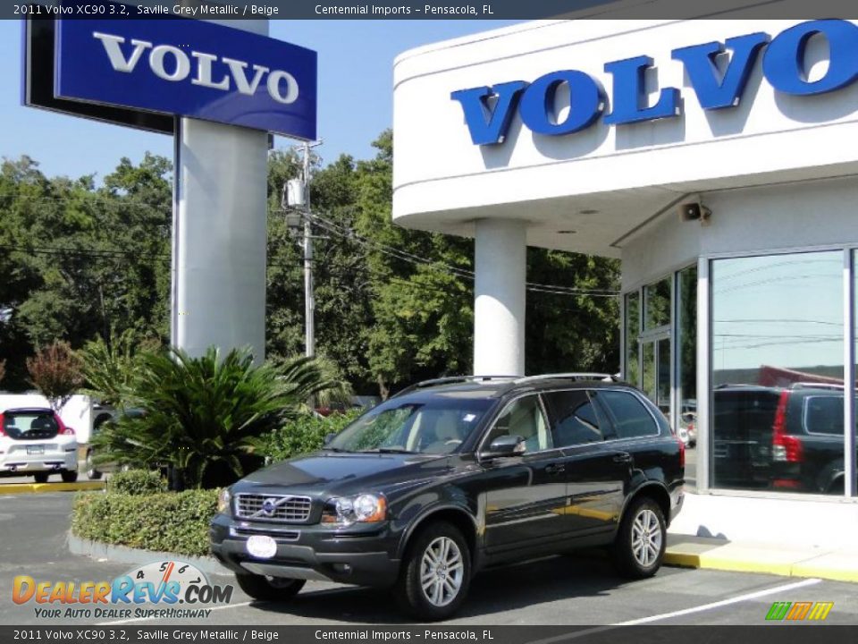 2011 Volvo XC90 3.2 Saville Grey Metallic / Beige Photo #2